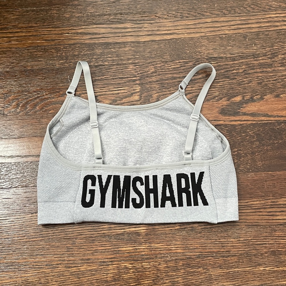 Gymshark flex strapped sports bra grey
